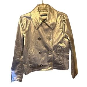 Lauren Jeans Company Ralph Lauren Silver Double Breasted Jacket